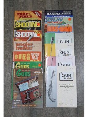 Vintage GUN Magazines Lot Of 14 All 1970s As Pictured In Photos Different Titles